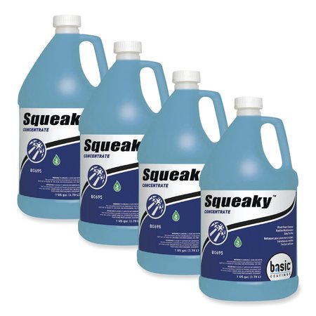 Betco Squeaky Concentrate Floor Cleaner, Characteristic Scent, 1 gal Bottle, 4PK B06950412